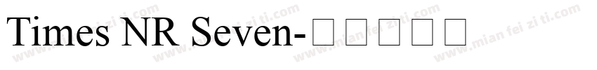 Times NR Seven字体转换